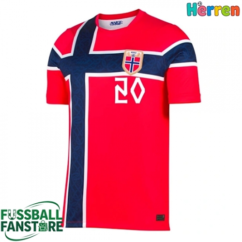 Norwegen Jorgen Strand Larsen #11 Replik Heimtrikot WM 2026 Kurzarm